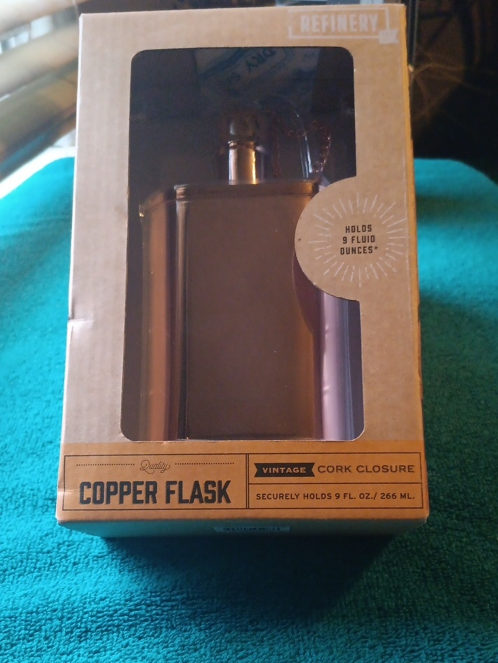 REFINERY BRAND COPPER FLASK